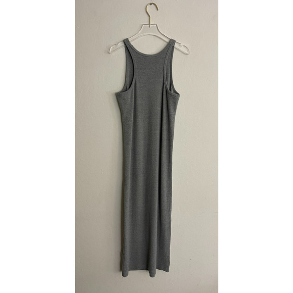 Allbirds S Tank Midi Dress Gray Ribbed Stretch Scoop Merino Wool Hemp Maxi NEW - Picture 9 of 9